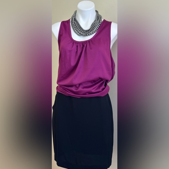 R. Marks New York Pink/Purple Delicate Satin Sleeveless Blouse Bow/Cut Out Sz.1X - Picture 4 of 13